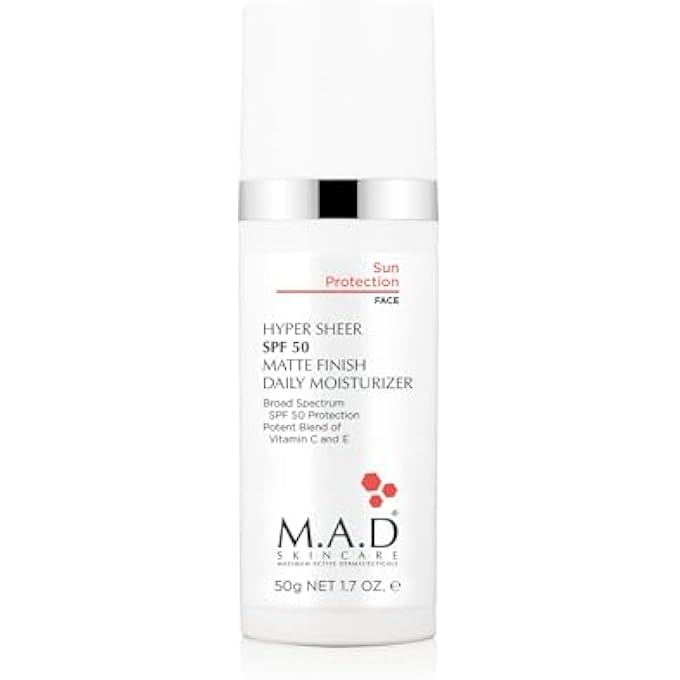 M.A.D Skincare HYPER SHEER SPF 50 MATTE FINISH DAILY MOISTURIZER - Image 1